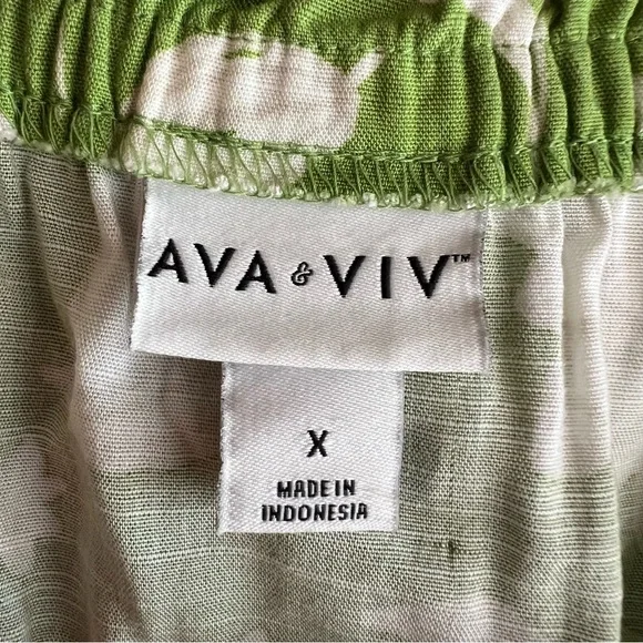 Ava & Viv Women’s X 14W Floral Balloon Sleeve Ruffle Hem Midi Dress - Picture 10 of 11